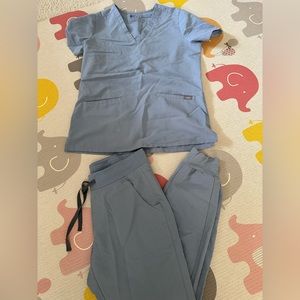 FIGS- Women’s Scrub Set - Dusty blue, Small